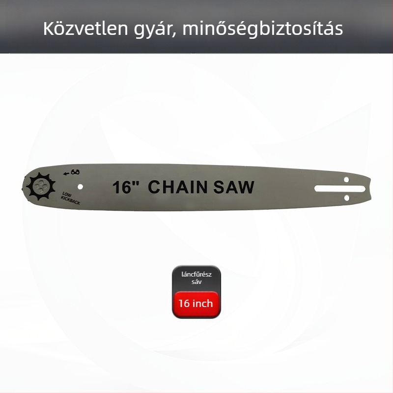 Láncfűrész vezetőlemez, plug-in kivitel, egykezes használat, ötvözet