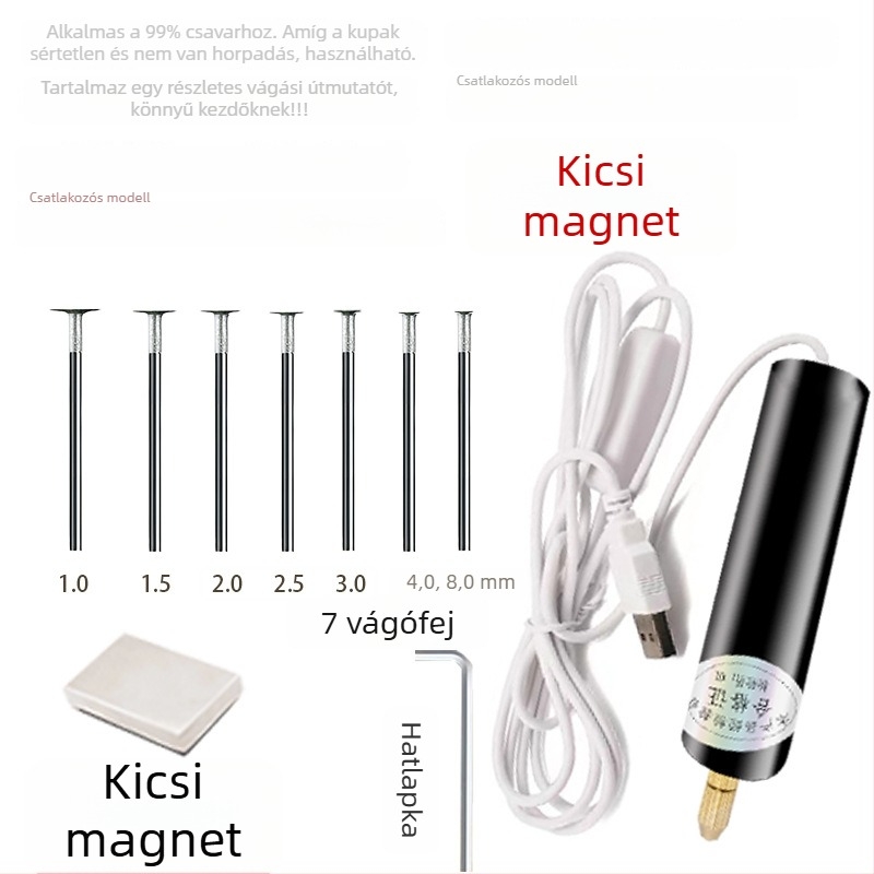 Elektromos kézi gravírozó csiszoló jade- és faanyaghoz, teljes készlet, nagy teljesítményű, fokozatmentes fordulatszám-szabályozás, hálózati tápegység, 3.7V (3.7–5V)