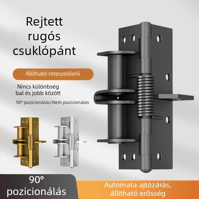 Automata ajtócsukló rugóval, 4 hüvelykes méretű, visszacsukó buffer és 90° derékszög pozícionáló
