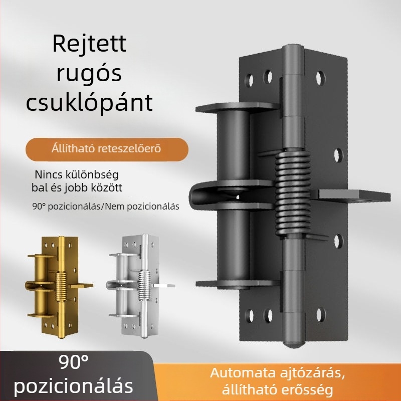 Automata ajtócsukló rugóval, 4 hüvelykes méretű, visszacsukó buffer és 90° derékszög pozícionáló