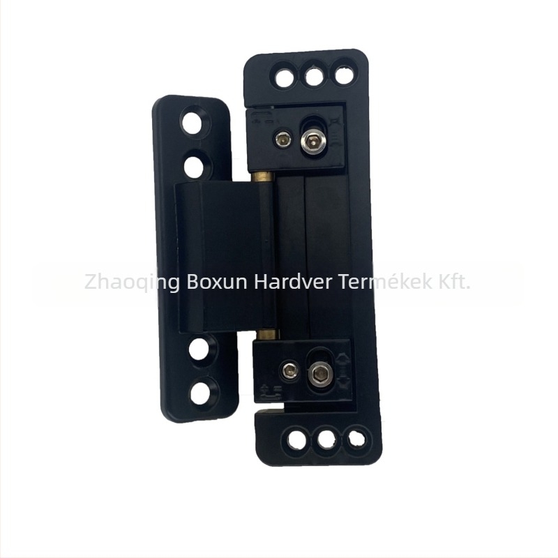 Kétdimenziós állítható rejtett ajtózsanér alumínium-fa ajtóhoz, cinkötvözet, spray bevonat, modern minimalist stílus, Boxun