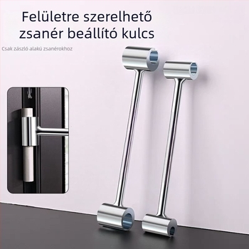 Ajtóhézag-szabályozó eszköz zászló alakú csuklóhoz, rozsdamentes acélból