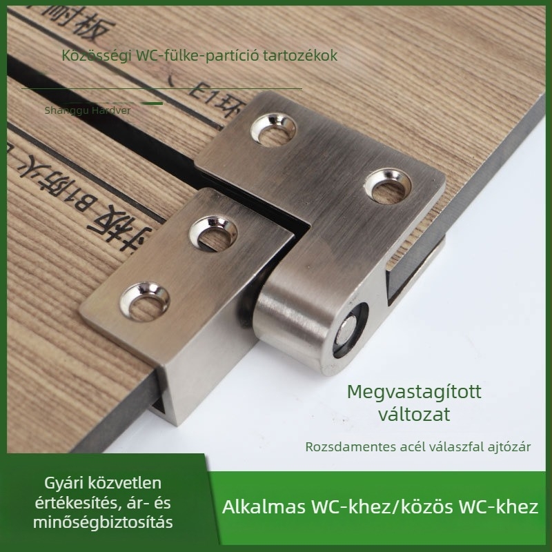 WC-fülke elválasztó csukló, 304 rozsdamentes acélból, megerősített
