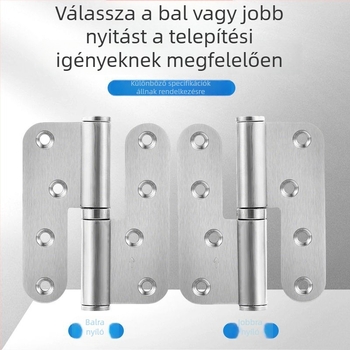 Rozsdamentes acél zászló alakú leválasztható zsanér tűzálló ajtókhoz, L- alakú kerekített sarkok, 3 mm vastagság