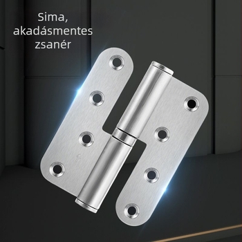 Rozsdamentes acél zászló alakú leválasztható zsanér tűzálló ajtókhoz, L- alakú kerekített sarkok, 3 mm vastagság