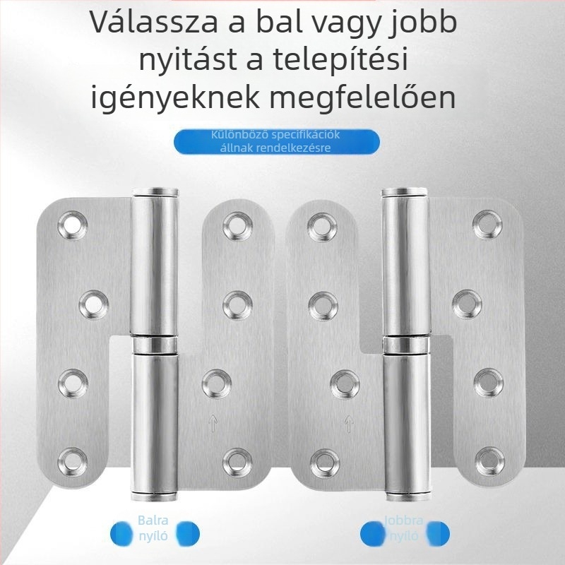 Rozsdamentes acél zászló alakú leválasztható zsanér tűzálló ajtókhoz, L- alakú kerekített sarkok, 3 mm vastagság