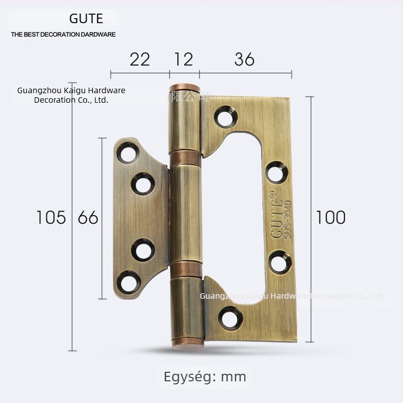 Gut anya-gyermek pánt hálószoba ajtóhoz, fa ajtóhoz, barázda nélkül, csendes működés, 4 hüvelyk, 304D rozsdamentes acél