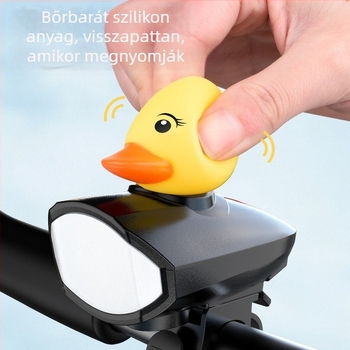 Kacsa alakú kerékpár elülső lámpa, modell 7588, USB töltés, vízálló, hegyi kerékpárokhoz, fejlesztett változat