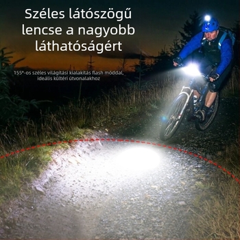 Kacsa alakú kerékpár elülső lámpa, modell 7588, USB töltés, vízálló, hegyi kerékpárokhoz, fejlesztett változat