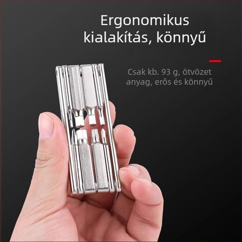 Kerékpár javító eszköz – összecsukható, hordozható hatszögletű socket kulcs, ötvözet szerszámacél