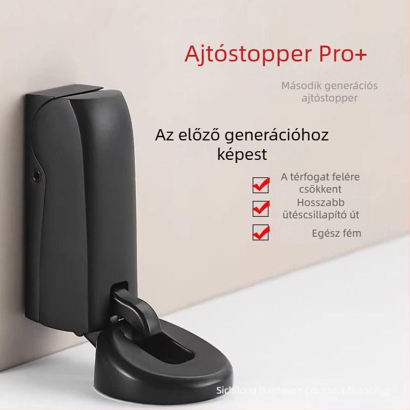 SITANG Ajtócsillapító, padlóra szerelt, cink ötvözet, spray bevonat, kézi működtetés, modern minimalista stílus