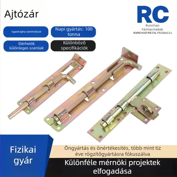 Súlyos teherű ajtózár, vasból készült, elektroplátolt felület, modell 01, Run Chao, modern minimalist stílus