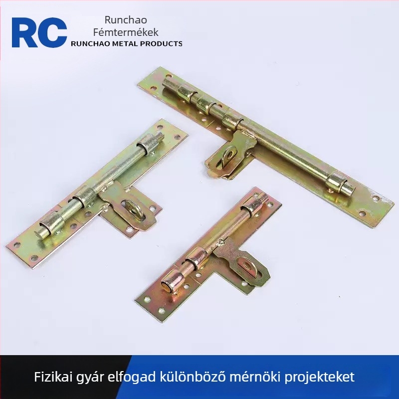 Súlyos teherű ajtózár, vasból készült, elektroplátolt felület, modell 01, Run Chao, modern minimalist stílus