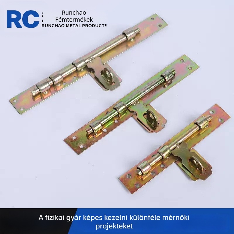 Súlyos teherű ajtózár, vasból készült, elektroplátolt felület, modell 01, Run Chao, modern minimalist stílus