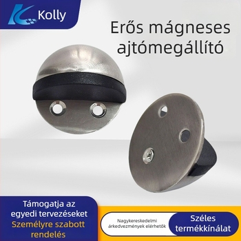 Rozsdamentes acél ajtó felső, falra szerelhető, csavarozás nélküli szívó rögzítés, modell 003, márka Keli