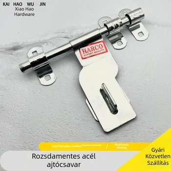 T-alakú retesz ajtózár rozsdamentes acélból, fényes felülettel, modern minimalista dizájn