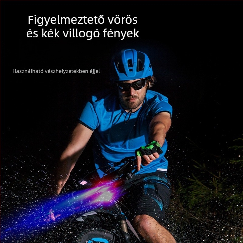 HAWEIWIND Kerékpár Első Fénye, 1500 mAh Akkumulátor, Pántos Rögzítés, Kültéri Éjszakai Kerékpározáshoz