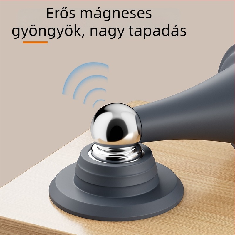 Fúrás nélküli mágneses ajtóstop, szilikonból, fürdőszobai, halk működésű, padlóra tapadó