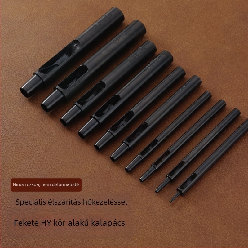 HY Körkörös bőrnél lyukasztó eszköz – bőrműves eszköz, öv lyukasztó, korrózióálló felület