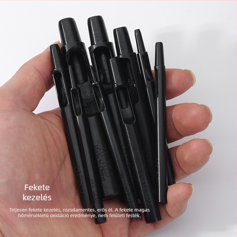 HY Körkörös bőrnél lyukasztó eszköz – bőrműves eszköz, öv lyukasztó, korrózióálló felület