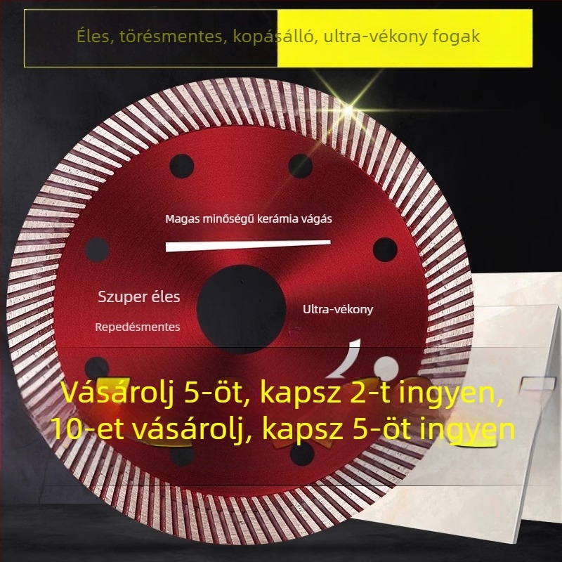 Csempevágó gyémánt penge - repedésmentes, száraz vágáshoz, kompatibilis a szögvágóval, kerámia, márvány és kő számára