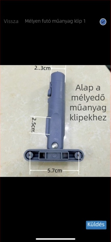 Menetes univerzális mop tengelycsatlakozó — műanyag és fém tengelyek, Ring gold márka, anyag sandalwood