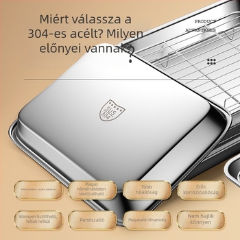 Jue Shi rozsdamentes acél négyszögletes BBQ tál, 265 g, származás Jieyang