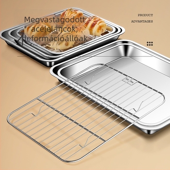 Jue Shi rozsdamentes acél négyszögletes BBQ tál, 265 g, származás Jieyang