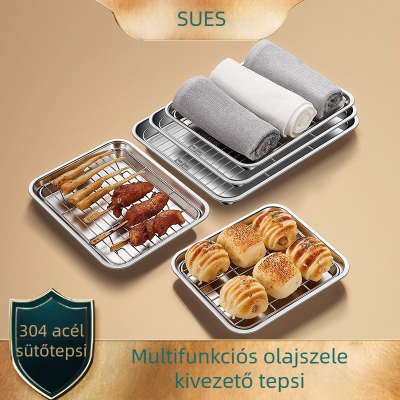 Jue Shi rozsdamentes acél négyszögletes BBQ tál, 265 g, származás Jieyang