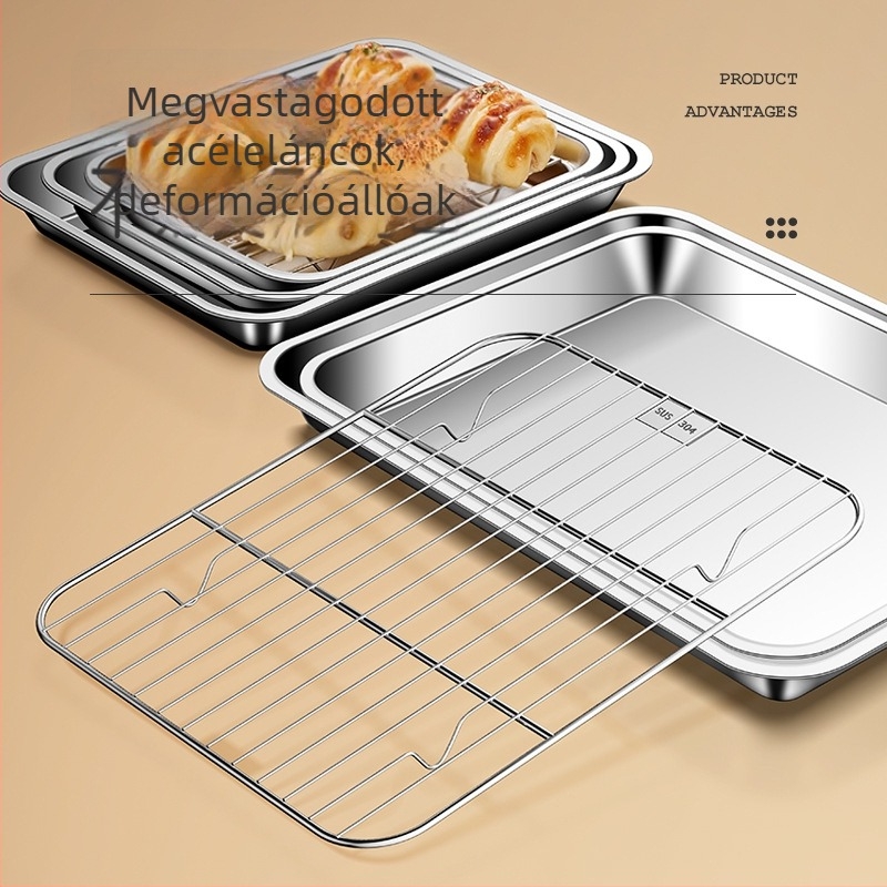 Jue Shi rozsdamentes acél négyszögletes BBQ tál, 265 g, származás Jieyang