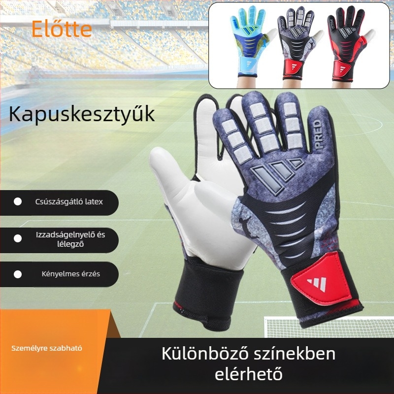 Futballkapus kesztyűk - uniszex, gumírozott tenyérrel, vastag anti-slip felülettel, edzésre és mérkőzésekre (felnőttek és fiatalok)