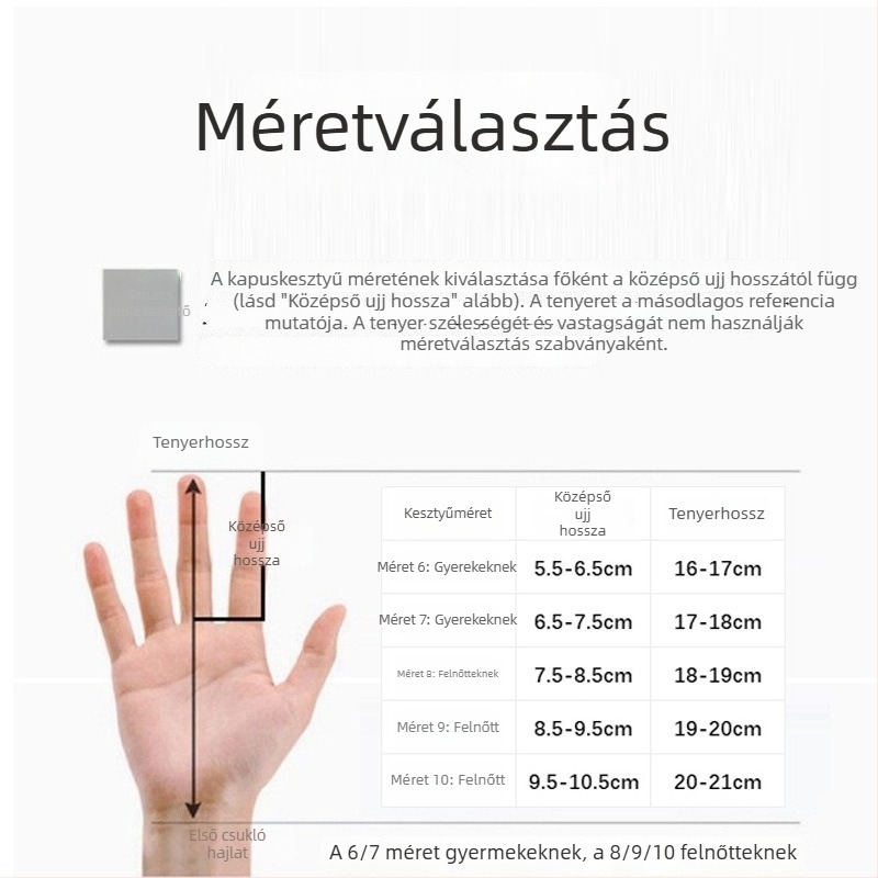 Futballkapus kesztyűk - uniszex, gumírozott tenyérrel, vastag anti-slip felülettel, edzésre és mérkőzésekre (felnőttek és fiatalok)