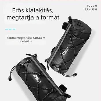 Hegyikerékpár felsőcsöves táska, vízlepergető PU anyagból, vízálló cipzárral, nagy kapacitású tároló