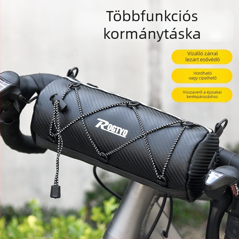 Hegyikerékpár felsőcsöves táska, vízlepergető PU anyagból, vízálló cipzárral, nagy kapacitású tároló