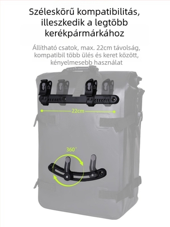 Kerékpár hátsó táska, nagy kapacitású 28L, PVC anyag, vízálló, kopás- és karcálló, modell Eslnf-087