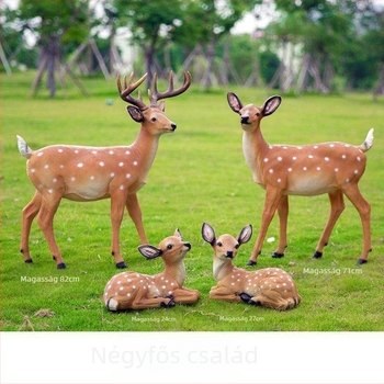 Sika szarvas kertészeti szobor, gyanta, kézzel készített, francia pásztor stílus, Huixiang márka