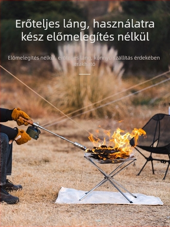 Hordozható, Levehető Szórópisztoly Grillhez – Rozsdamentes acél, Kültéri BBQ és szénnel használatra