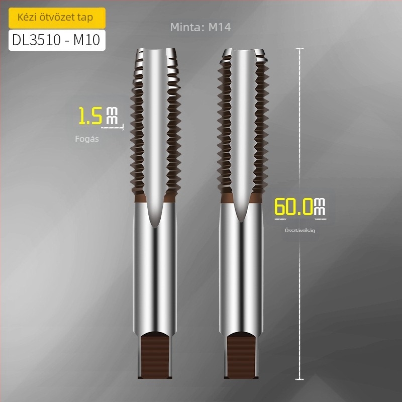 Effective Metrikus taps- és die-készlet, kézi menetkészítő eszköz, kézi tapskulcs