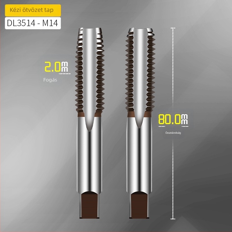 Effective Metrikus taps- és die-készlet, kézi menetkészítő eszköz, kézi tapskulcs