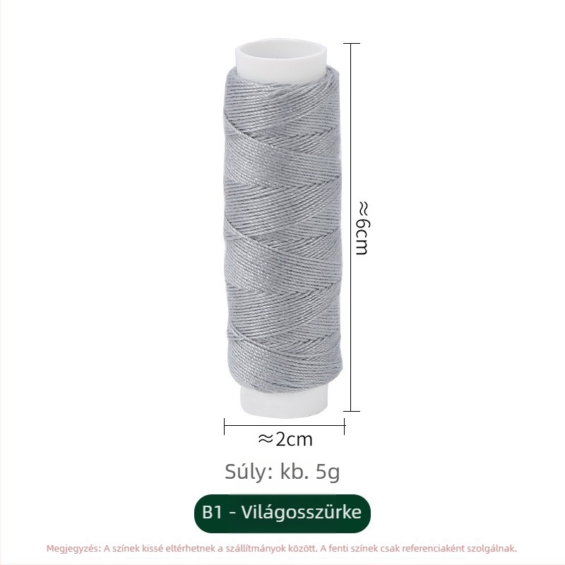 Poliészter farmer cérna készlet, 10 tekercs csomagban (~50 m), testreszabható kézi varrókészlet