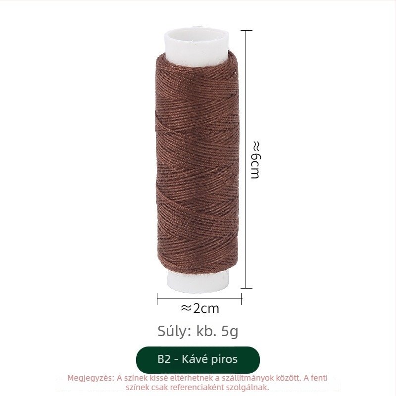 Poliészter farmer cérna készlet, 10 tekercs csomagban (~50 m), testreszabható kézi varrókészlet