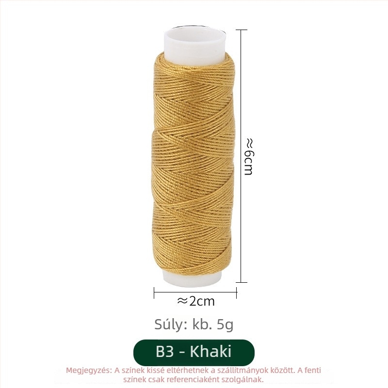 Poliészter farmer cérna készlet, 10 tekercs csomagban (~50 m), testreszabható kézi varrókészlet