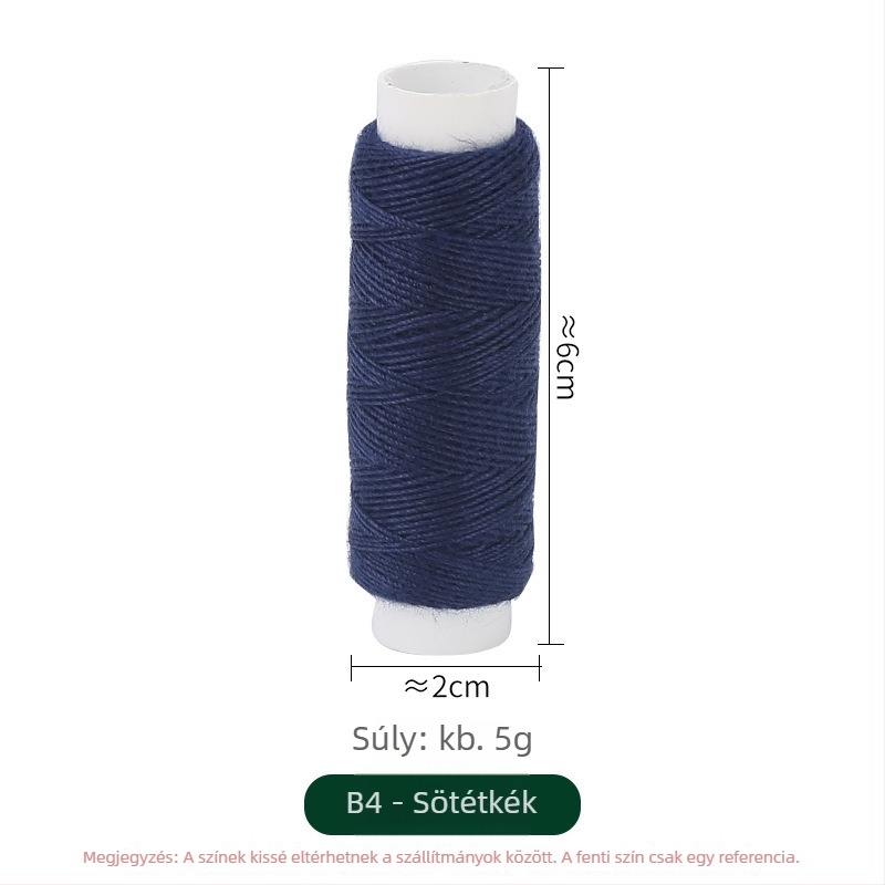 Poliészter farmer cérna készlet, 10 tekercs csomagban (~50 m), testreszabható kézi varrókészlet