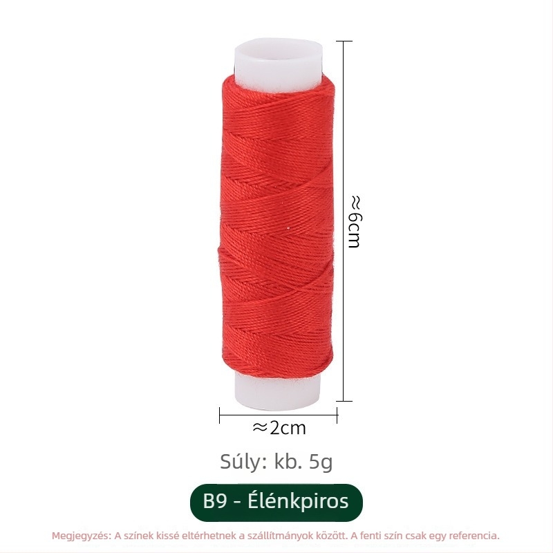 Poliészter farmer cérna készlet, 10 tekercs csomagban (~50 m), testreszabható kézi varrókészlet