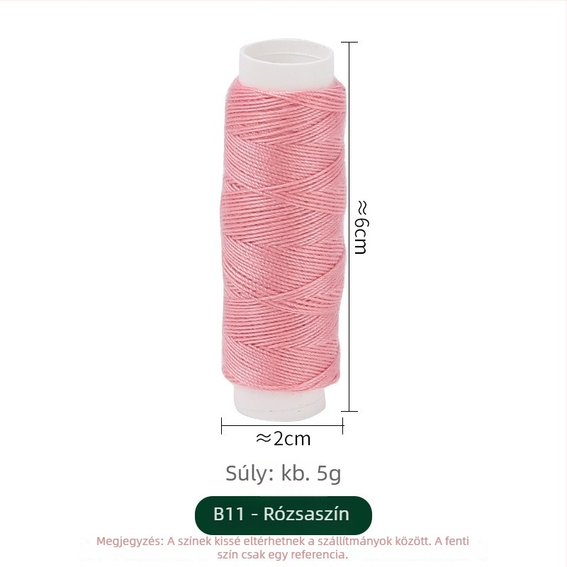 Poliészter farmer cérna készlet, 10 tekercs csomagban (~50 m), testreszabható kézi varrókészlet