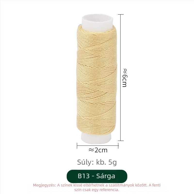 Poliészter farmer cérna készlet, 10 tekercs csomagban (~50 m), testreszabható kézi varrókészlet