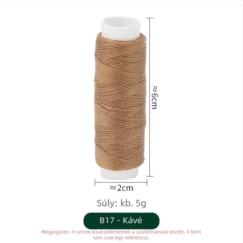 Poliészter farmer cérna készlet, 10 tekercs csomagban (~50 m), testreszabható kézi varrókészlet