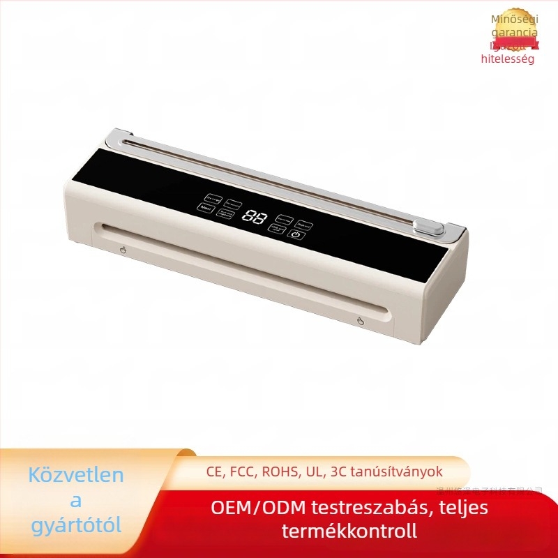 Vezeték nélküli vákuumzáró gép vágóval, automata, csomagolási kapacitás 500 ml, 90W, 7,4V lítium akkumulátor, modell SDW-01