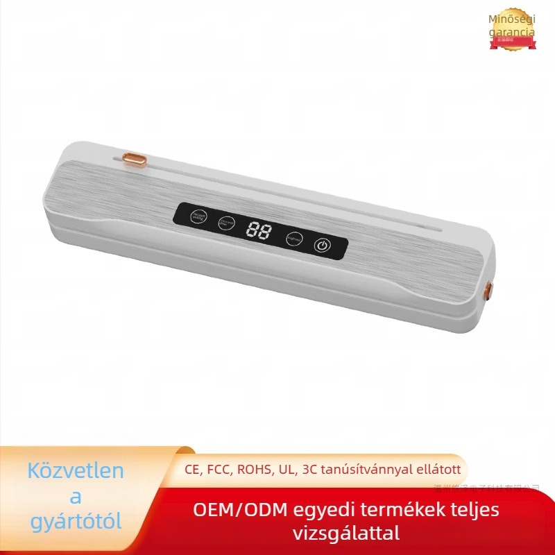 Vezeték nélküli vákuumzáró gép vágóval, automata, csomagolási kapacitás 500 ml, 90W, 7,4V lítium akkumulátor, modell SDW-01