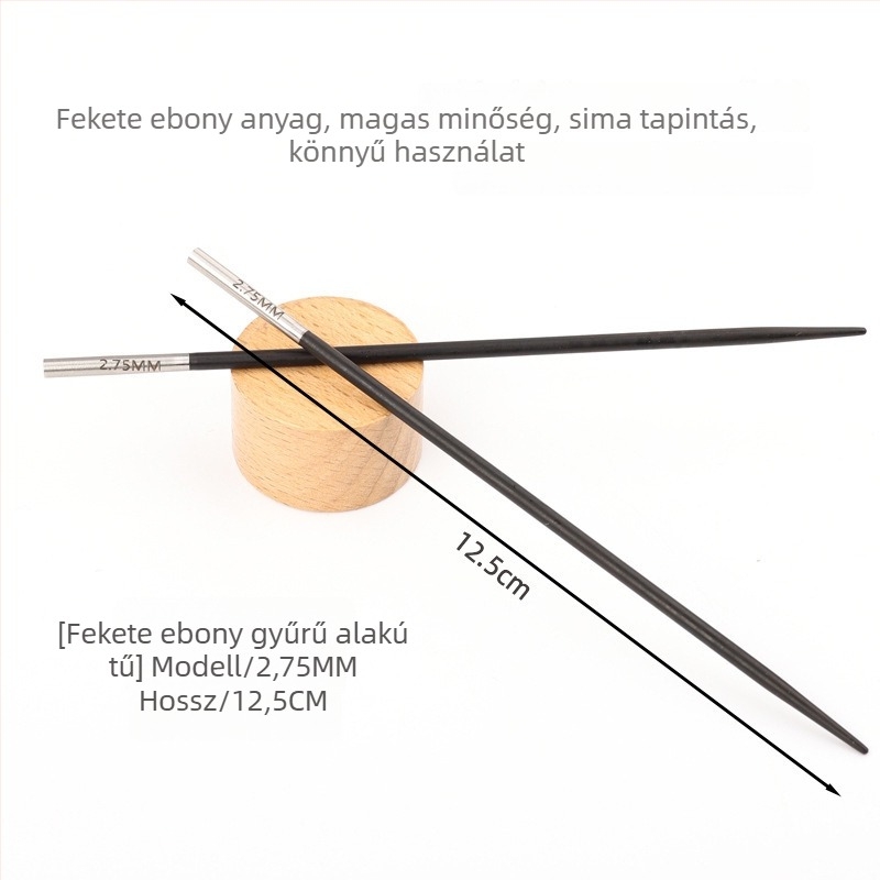 Leválasztható körkötő tű ebonfa, kézzel készített, pulóverekhez, modern stílus (Kód: 6511002741999)